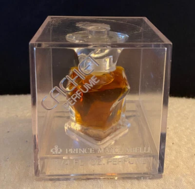 Nuevo perfume Cachet vintage de Prince Matchabelli 1/4 fl oz en estuche acrílico 1970 Foto 1 de 4