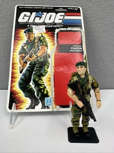 1987 G.I. GI Joe Lote 3.75 ARAH Falcon Figura de Acción Completa Sin Cortar Tarjeta de Archivo Trasero - Imagen 1 de 24