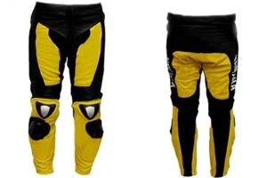 Herren Motorrad Lederhose MOTOGP Rennen Rindsleder Leder Bikerhose 48,50 - Picture 1 of 2