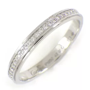 Cartier Ring D'Amour Wedding B4093600 Full Eternity Circle Diamond PT950 #48 - Picture 1 of 6