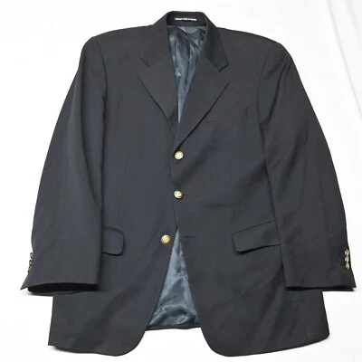 Patrick James 40R Azul Marino Dorado Botón Jay Hombres Blazer Traje Chaqueta Abrigo Deportivo Foto 1 de 4