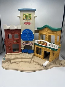Vintage 1996 Fisher Price Great Adventure Wild Western Town Sheriff Hotel Bank - Picture 1 of 10