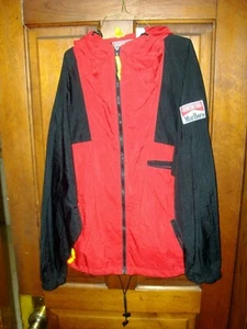Vintage Marlboro Adventure Team Red/Black Nylon Windbreaker Jacket Men's L - Picture 1 of 3