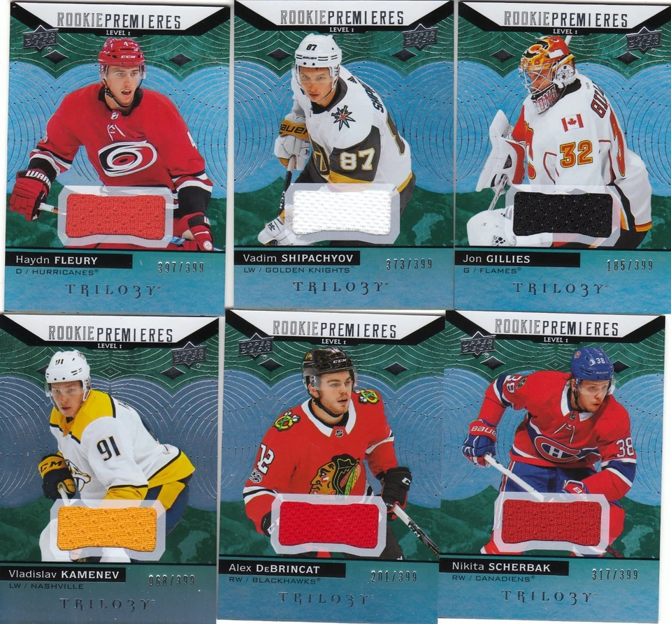 17/18 Trilogy Rookie Premieres Jersey #64 Jon Gillies Flames /399 - Image 1 of 1