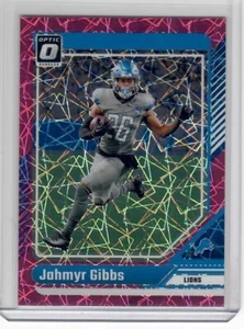 JAHMYR GIBBS 2024 Panini Donruss Optic #64 Pink Velocity Prizm /80 SP - Picture 1 of 2