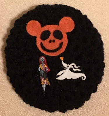 Black Bun Cover Snood Disney Inspired Mickey Sally Zero Nightmare Before Xmas - Image 1 of 2