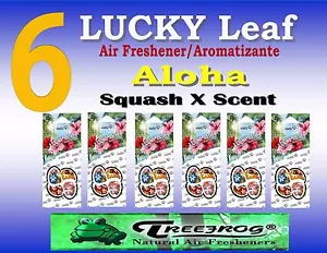 6 Packs Treefrog LUCKY LEAF HAWAIIAN ALOHA Air Freshener/Aromatizante- - Picture 1 of 3