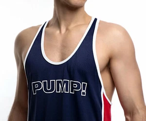 PUMP! Academy Deep Cut Shape Tank Top Soft Mesh Body Navy 14016 P9 - Bild 1 von 6
