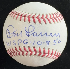 Don Larsen World Series PG signiert & beschriftet einzeln signiert Baseball BECKETT - Bild 1 von 4