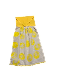 handmade hand painted lemon tea towel new - Picture 1 of 7