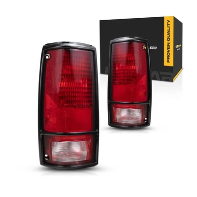 Par de luces traseras negras para Chevy S10 Blazer 1983-1994 lado conductor y pasajero Foto 1 de 4