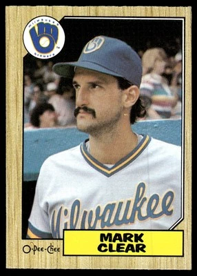 1987 O-Pee-Chee Mark Clear Milwaukee Brewers #244 - Image 1 of 2