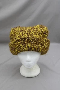 Vintage Wintermütze Wolle - braun und gelb von Twigedior - Erwachsene Einheitsgröße - Bild 1 von 7