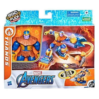 AVENGERS THANOS Marvel FIRE MISSION 2 in 1 Hasbro Missione Fuoco Bend Flex - Immagine 1 di 2