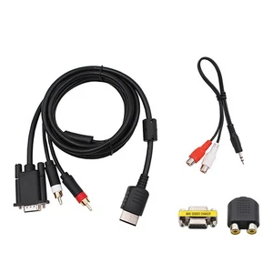 For Dream-cast DC VGA 5.9ft Cable W/Adapter Gaming Audio Accessories NEW - Imagen 1 de 13
