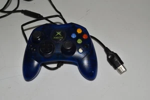 Xbox ORIGINAL OEM S Type Blue Controller with Breakaway Cable (YED88) - Picture 1 of 2