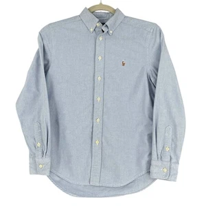 Ralph Lauren Light Blue Long Sleeve Embroidered Logo Button Down Shirt Medium - Picture 1 of 7