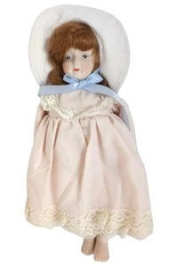 Vintage 1983 Gorham Zasan Puppe Ornament blaue Haube Biskuitporzellan Sammlung - Bild 1 von 6