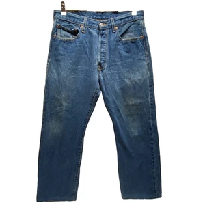 Vintage Levi’s 501XX Jeans Men's 34x31 Blue Original Button Fly Denim Hem to 26" - Picture 1 of 24
