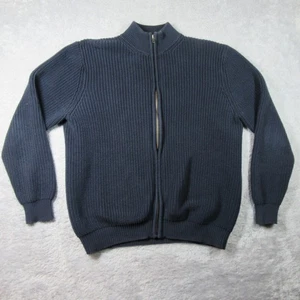 LL Bean Strickjacke Pullover Herren XL Blau Strick Full Zip Baumwolle Langarm Fischer - Bild 1 von 12