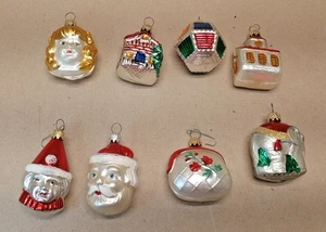 Vintage Lot 8 Mercury Glass Christmas Ornament SHINY BRITE - Picture 1 of 14