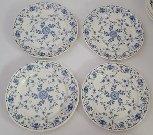 Juego de 4 platos de ensalada floral azul Northridge por época difícil de encontrar - Imagen 1 de 4