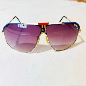 Original Vintage 1980er Piloten Sport Sonnenbrille Drahtrand lila Gläser einzigartig - Bild 1 von 13
