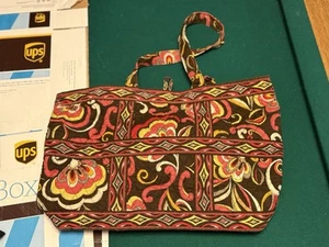 Vera Bradley Tic Tac Toggle Tote - Puccini Pattern 12” X 18” Carry Bag - Photo 1/10
