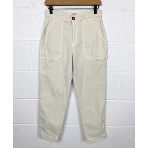 Marine Layer Maya Utility Pant Womens 2 Antique White Slim Straight NEW - Picture 1 of 10