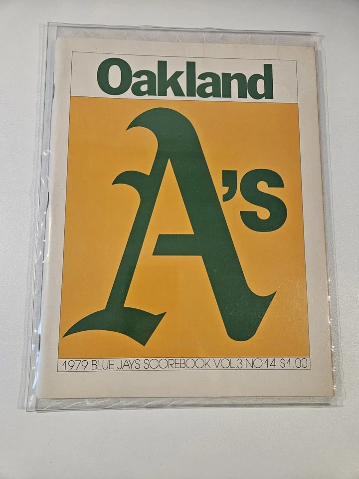 1979 Blue Jays Scorebook Vol 3 No 14 Oakland A’s MLB Program Vintage - Image 1 of 4