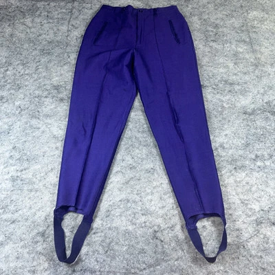 The Limited Stirrup Pants Size 8 Purple Rayon Blend Spandex Stretch Vintage 80s - Image 1 of 4