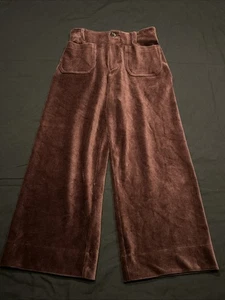 Lauren Conrad Damen Gr. 6 Braun Cord Weites Bein Hose Cottagecore Stretch A23 - Bild 1 von 4