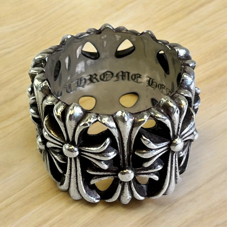 Anillo Corazones Cromo 2003 "Cruz Cementerio" De Colección Talla 9 Cancer Charity DS42 Foto 1 de 1