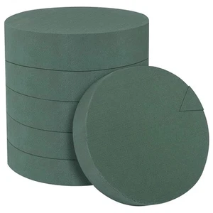 6Pcs Flower Foam Blocks,6.5Inch Round Dry Floral Foam for Artificial1352 - Picture 1 of 7
