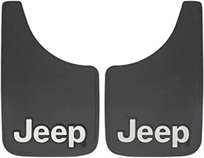 Par de 2 universales protectores contra salpicaduras de barro con logotipo Jeep Easy Fit 9x15" Foto 1 de 3