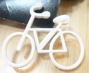 White Plastic Bicycle Pin - Picture 1 of 3