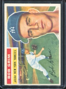 1956 Topps Baseball # 52 Bob Grim (EX+) WB Excellent Plus - Picture 1 of 2