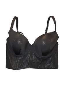 Victoria's Secret Lined Demi Velvet Sparkle Bra Body By Victoria Bustier 36D - Picture 1 of 6