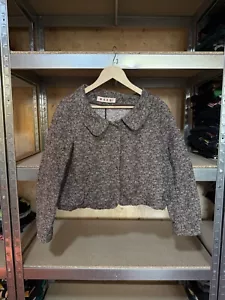 Rare Luxury Marni Blezer Grey Women’s Jacket Size 44 Made In Italy - Picture 1 of 12