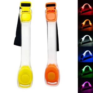 Led Running Armband Sports Night Battery-operated Flashing Light Red Blue Green - Picture 1 of 19