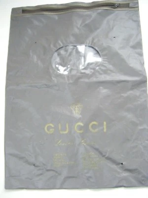 Raro GUCCI Vintage Marrón Vinilo Hecho Pequeño Cuero Buen Bolso para el Polvo, ¡tal cual! Foto 1 de 4