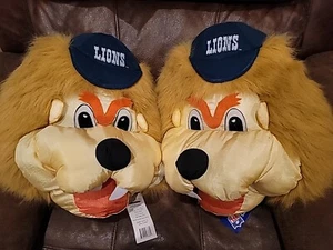 DETROIT LIONS NFL Mascot Plush VTG 1995 With Tags Toy Hanger Kickoff Set Of 2 - Picture 1 of 6