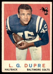 1959 Topps Football L.G. Dupre (A) Baltimore Colts #163