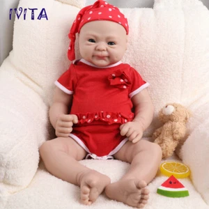 IVITA 20 inch Silicone Reborn Baby Girl Doll Vivid Full Silicone Baby Doll - Picture 1 of 12