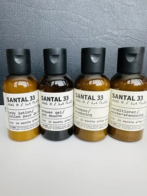 Le Labo Santal 33 tamaño mini 4 piezas (loción corporal, gel de ducha, champú, acondicionador) Foto 1 de 3
