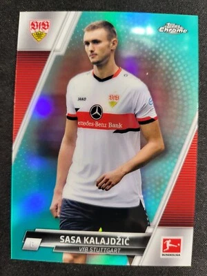 2021-22 Topps Chrome Bundesliga Sasa Kalajdzic AQUA REFRACTOR /275  - Image 1 of 2