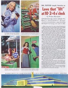 Máquina expendedora Dr Pepper 1949, refrigerador, artículo de exhibición de tienda anuncio impreso - Imagen 1 de 1