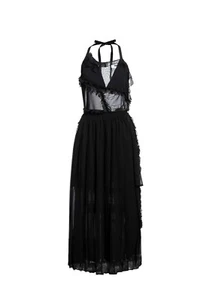 MM6 Maison Margiela Runway Pleated, Gathered, Open Back Long Dress Size S - Picture 1 of 11