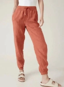 Athleta Retreat Leinen Jogger in Persimmon Größe 6 Damen Freizeit Pull On - Bild 1 von 8