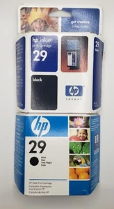 2 Genuine NEW HP 29 51629A Black Ink Cartridge DeskJet OfficeJet - Picture 1 of 2